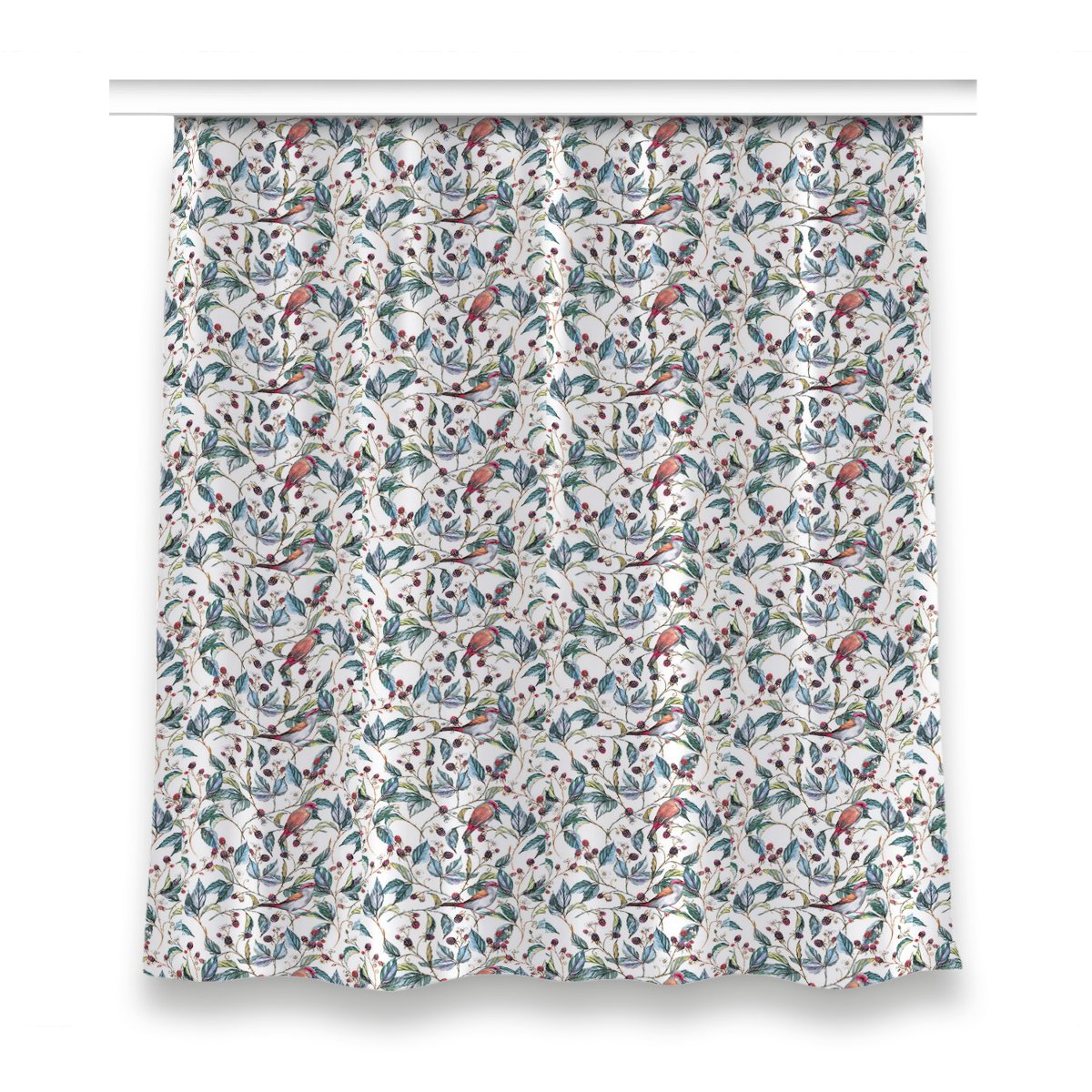 Zasłona gotowa do pokoju 150x160 Ptaki w malinach, Fabricsy