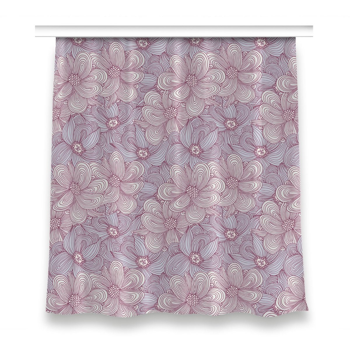 Zasłona na taśmę do pokoju 150x160 Kwiaty Doodle, Fabricsy