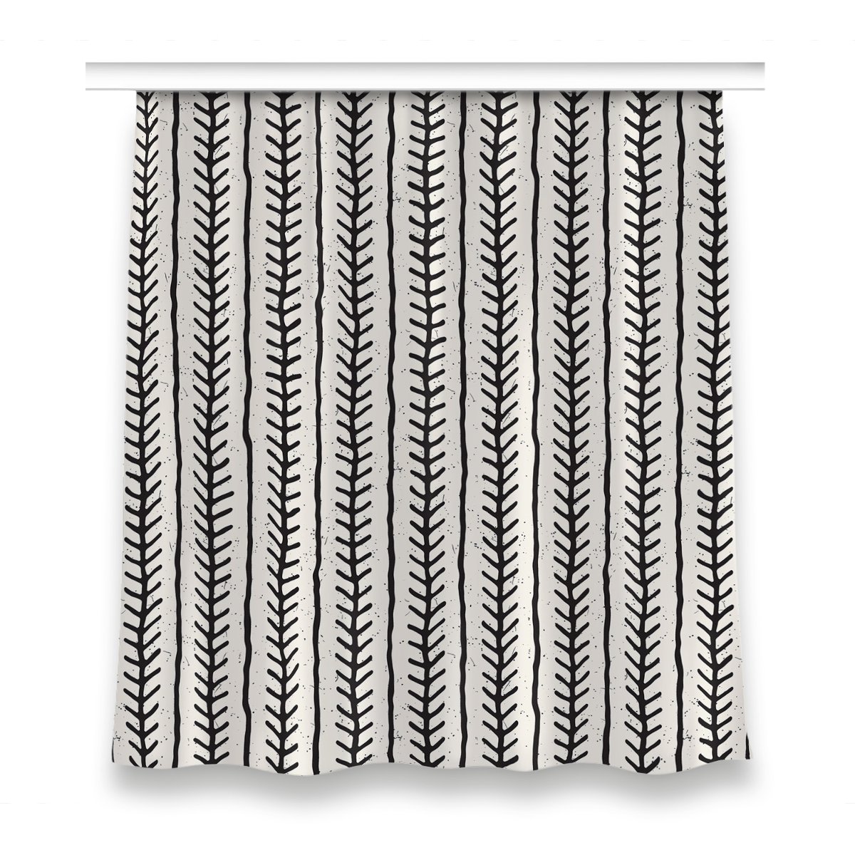 Zasłona z nadrukiem gotowa 150x160 Wzór w jodełkę, Fabricsy