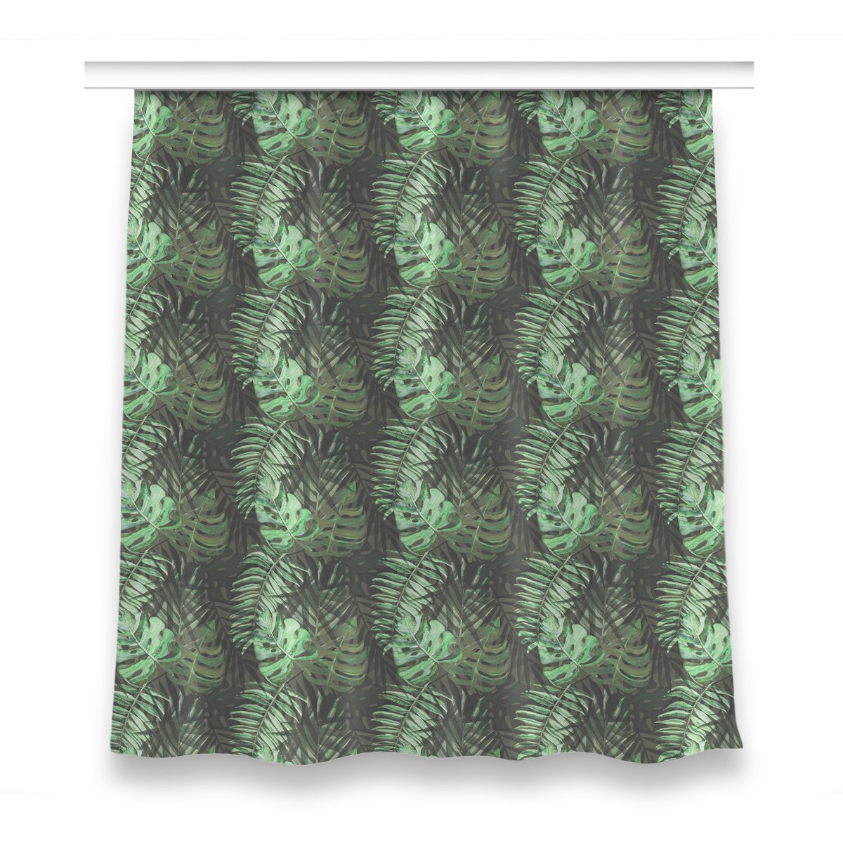 Zasłona gotowa dekor 150x160 Tropikalna Monstera, Fabricsy