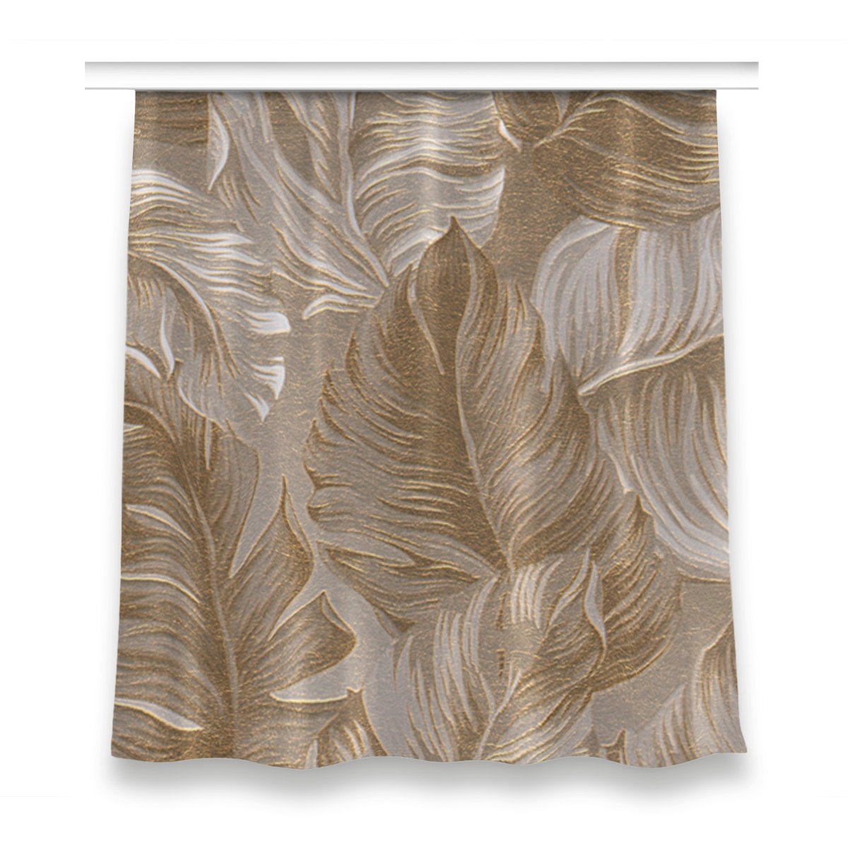 Zasłona do salonu do sypialni 150x160 Złote liście, Fabricsy