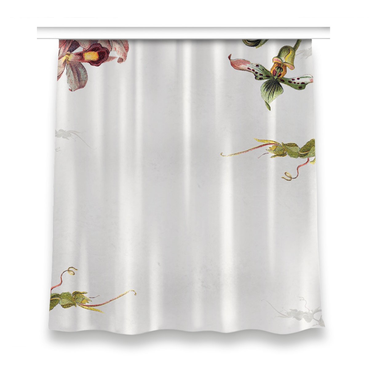 Zasłona z grafiką kolory 150x160 Egzotyczna flora, Fabricsy