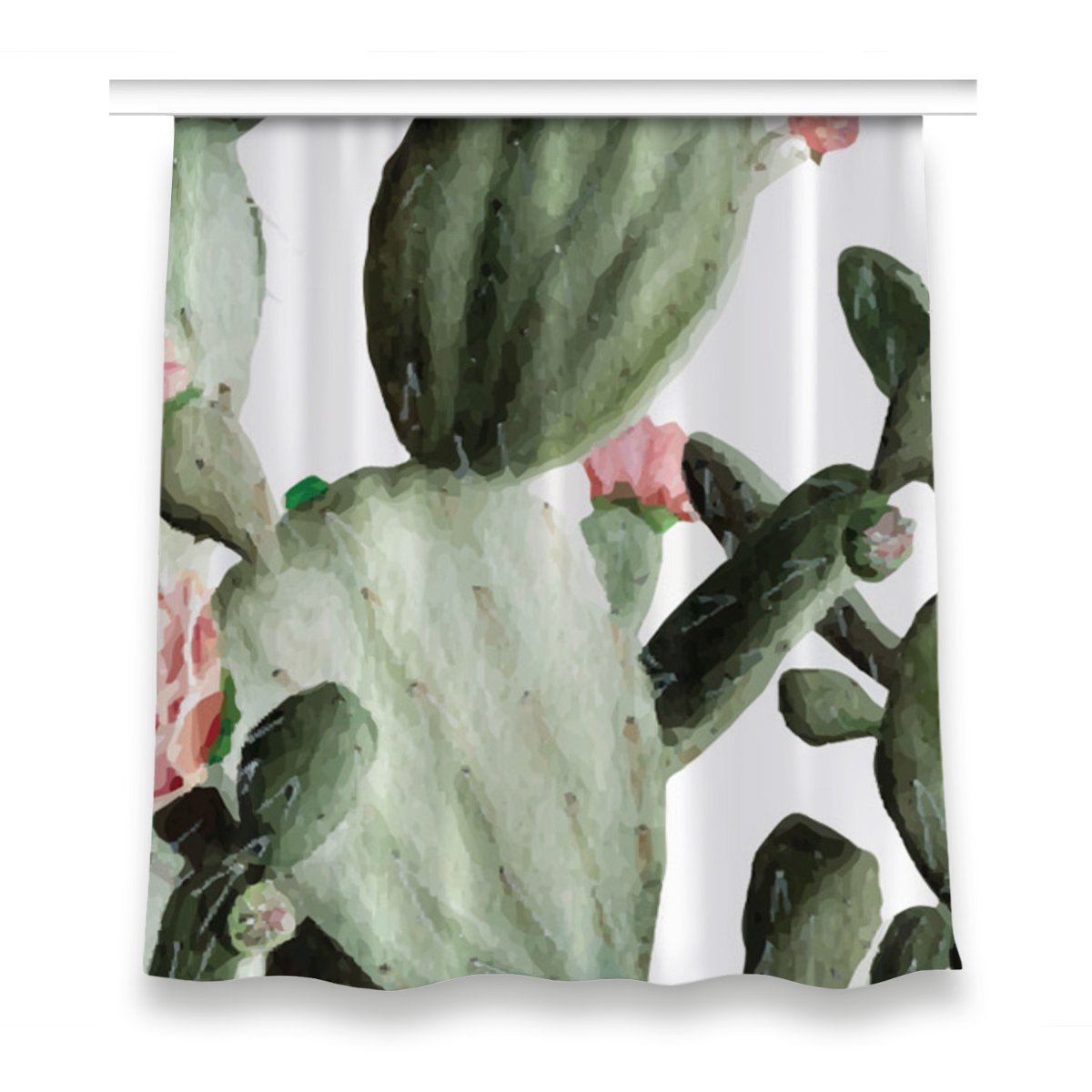 Zasłona na taśmę do sypialni wzór 150x160 Kaktusy, Fabricsy