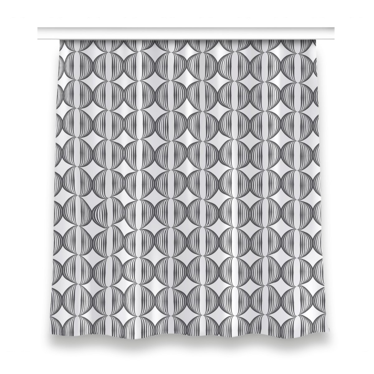 Zasłona gotowa do pokoju 150x160 Okręgi wzór retro, Fabricsy