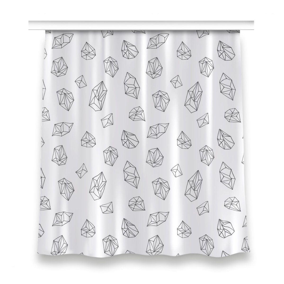 Zasłona na taśmę dekor 150x160 Bryły przestrzenne, Fabricsy