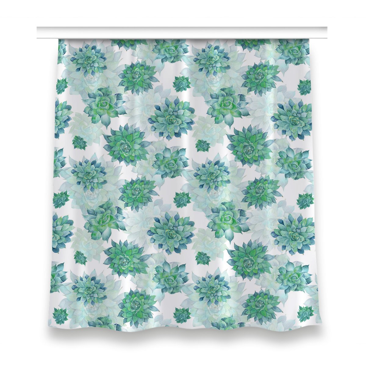 Zasłona z grafiką gotowa dekor 150x160 Sukulenty, Fabricsy