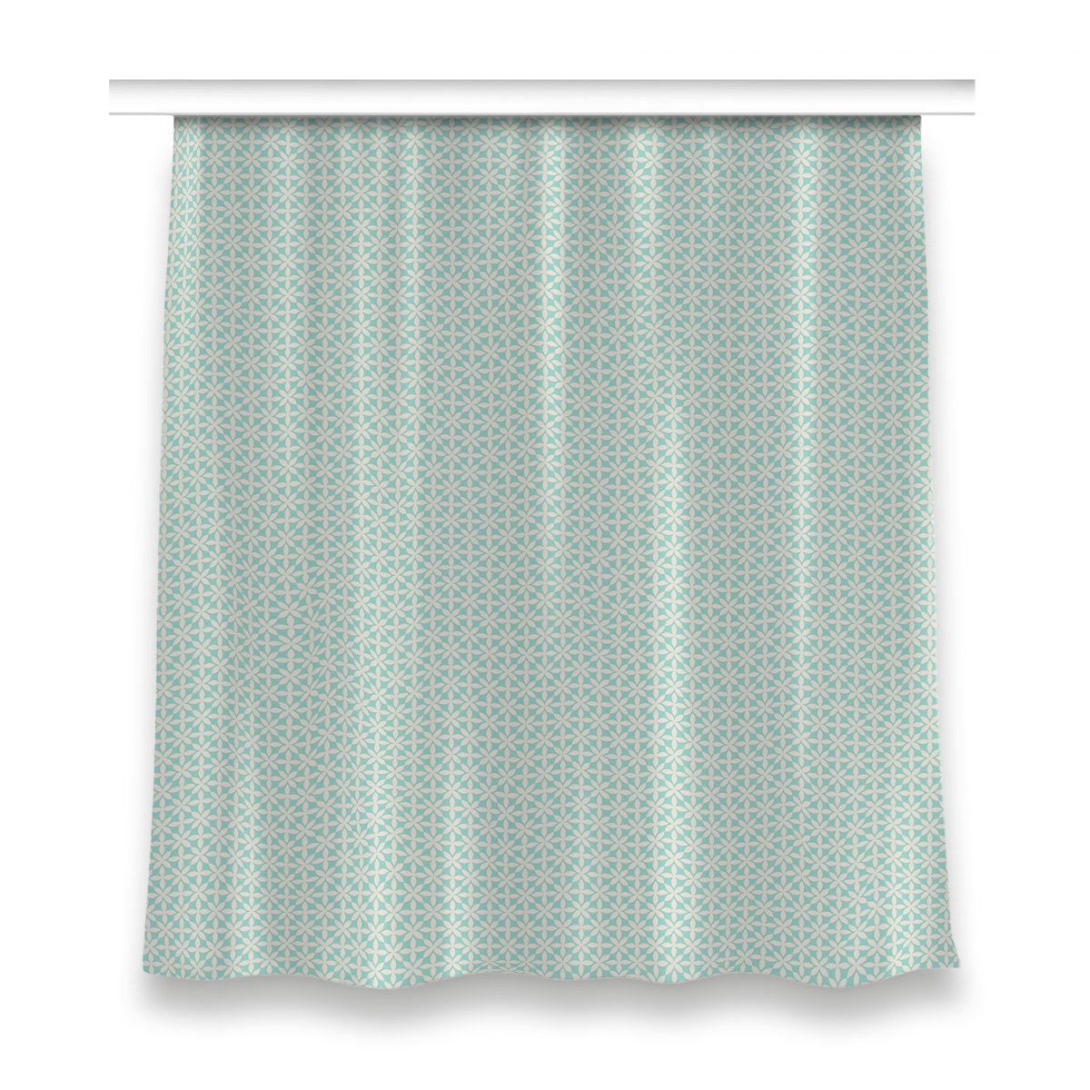 Zasłona do sypialni 150x160 Biało niebieski wzór, Fabricsy