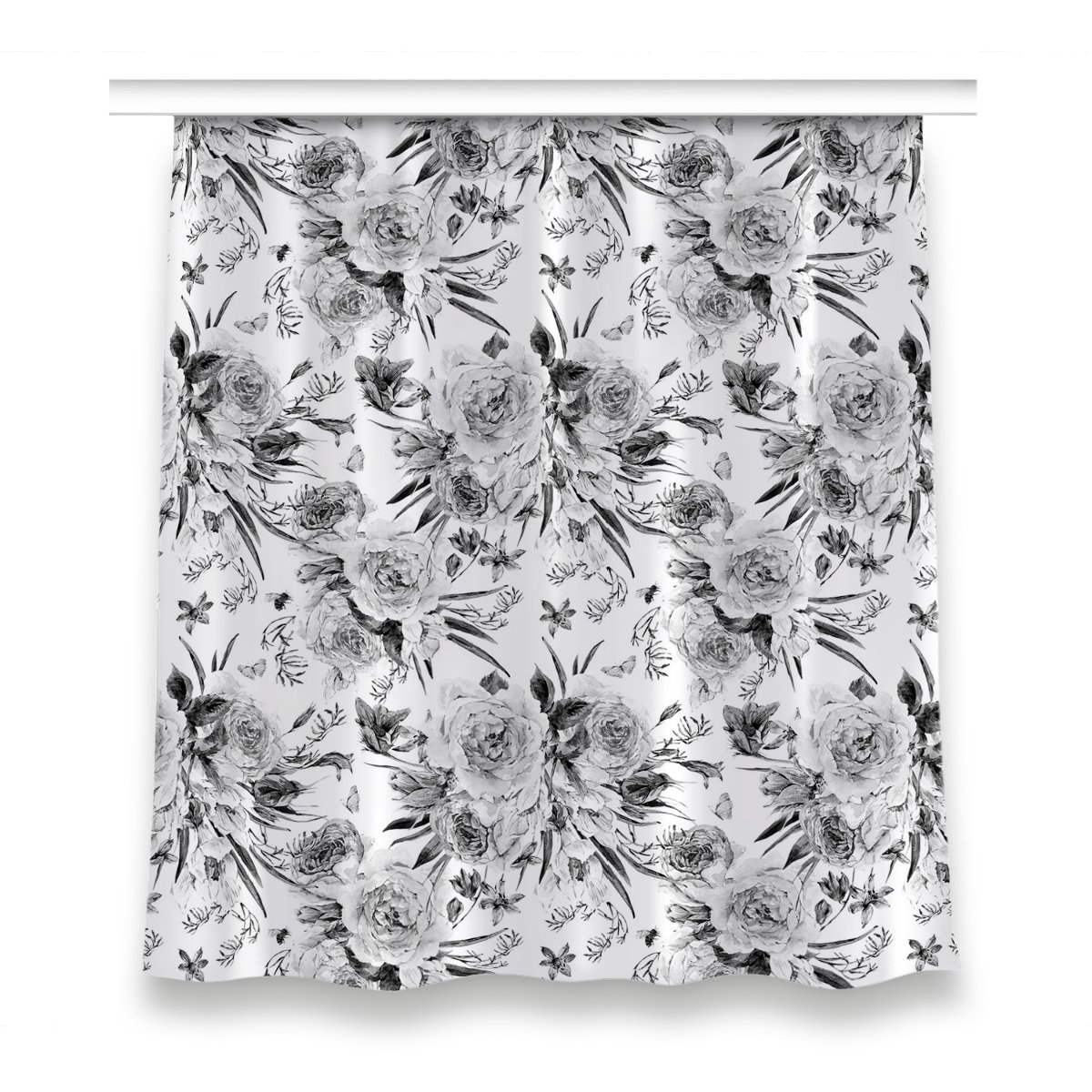 Zasłona z nadrukiem gotowa 150x160 Bukiet kwiatów, Fabricsy