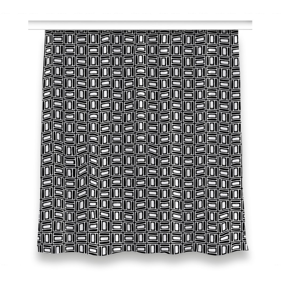 Zasłona wzór do salonu 150x160 Geometryczny wzór, Fabricsy