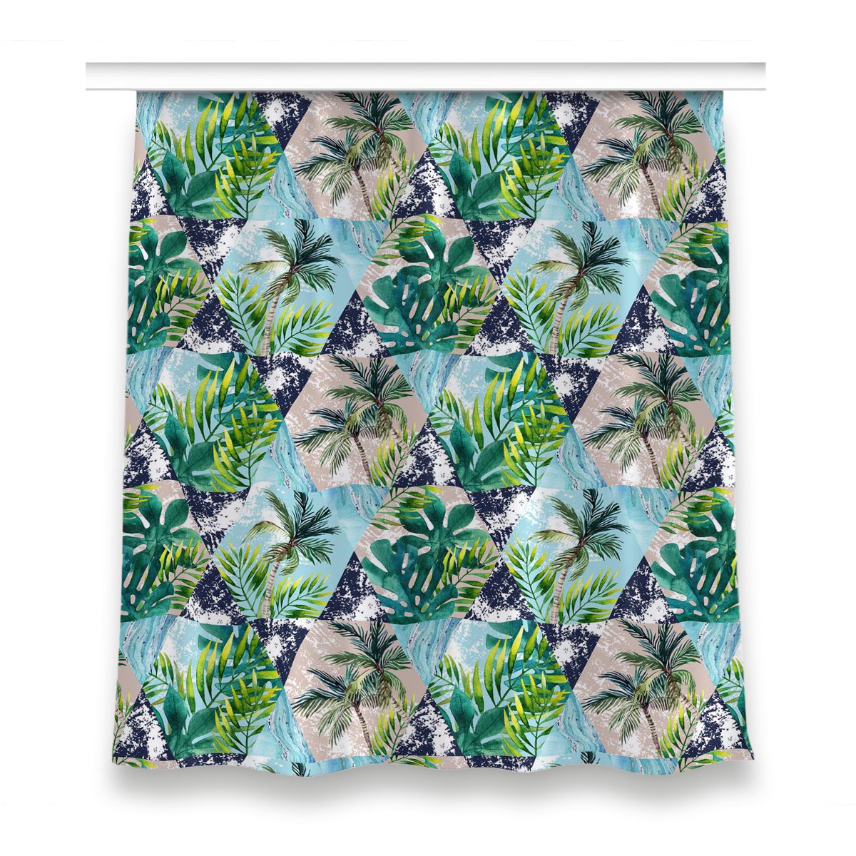 Zasłona dekor do pokoju 150x160 Tropikalna mozaika, Fabricsy