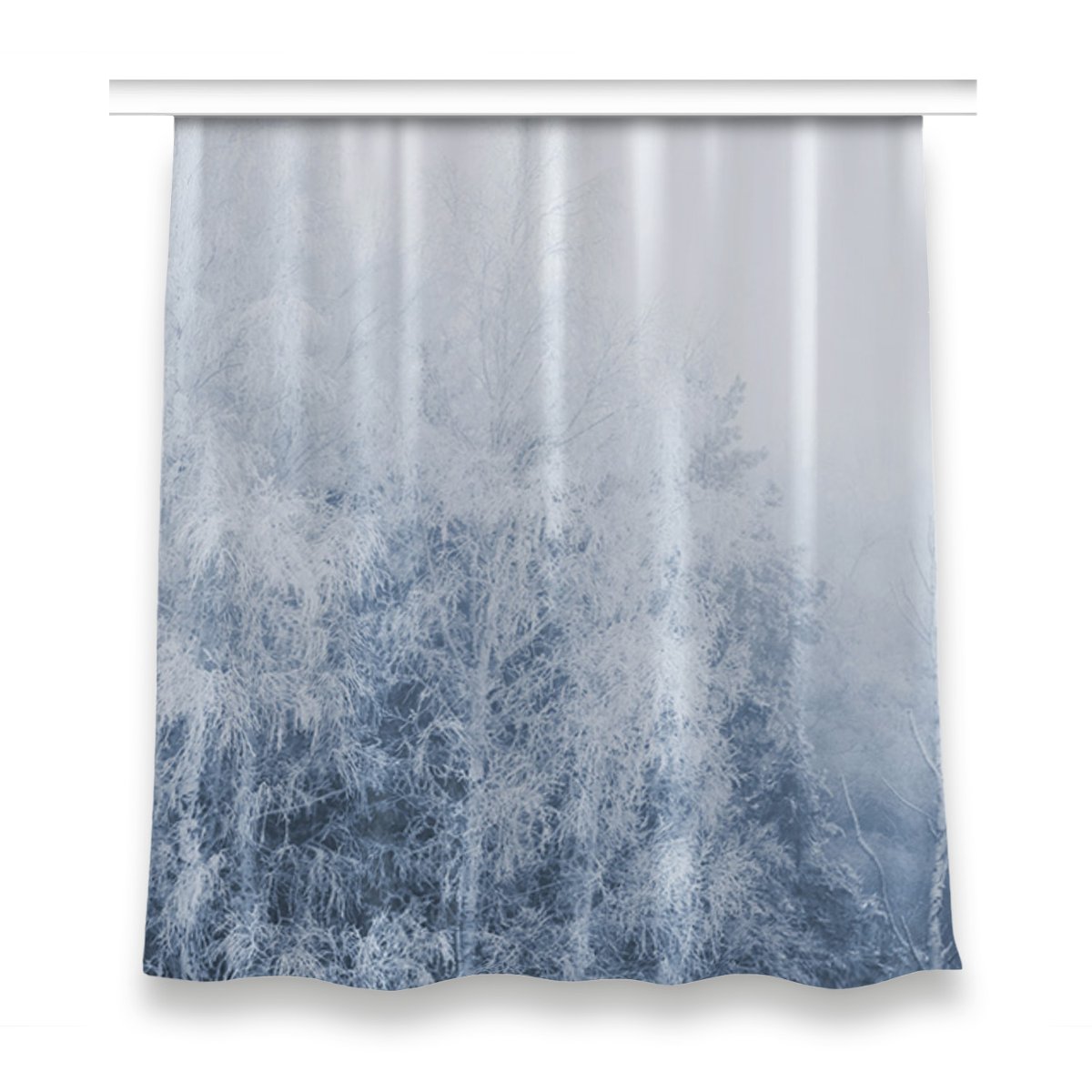 Zasłona na taśmę do pokoju 150x160 Zimowe drzewa, Fabricsy