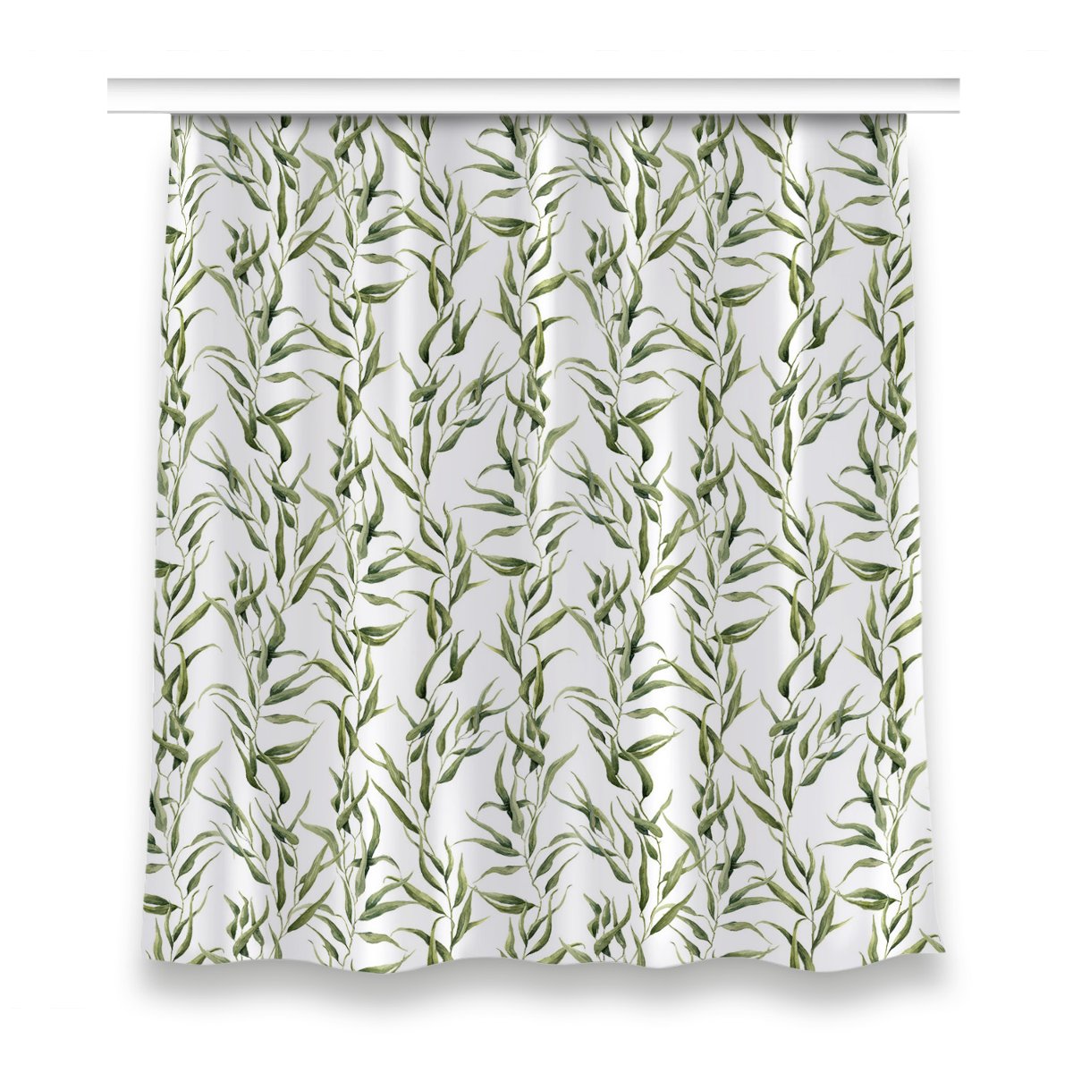 Zasłona na taśmę dekor 150x160 Liście eukaliptusa, Fabricsy