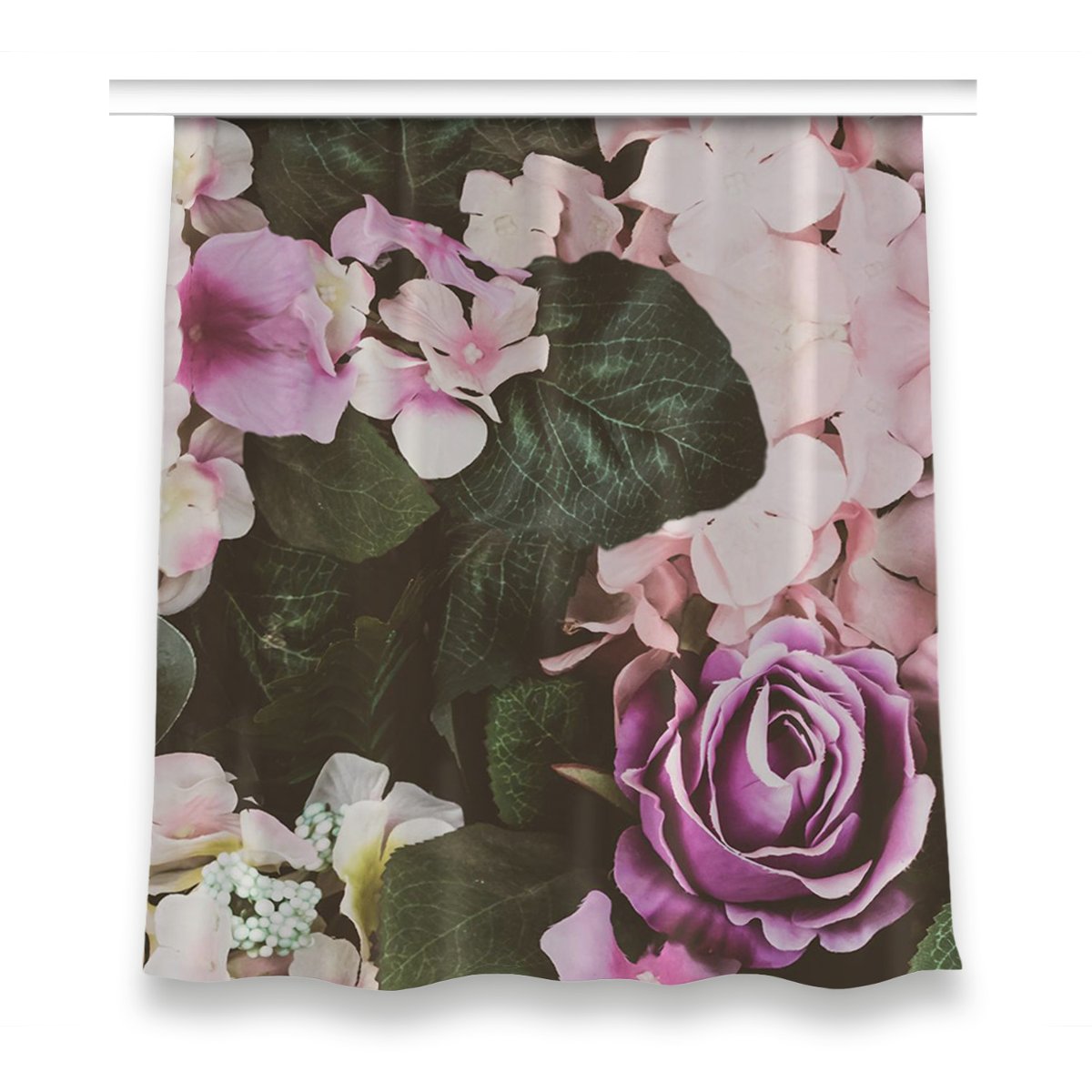 Zasłona na taśmę do salonu 150x160 Barokowe kwiaty, Fabricsy