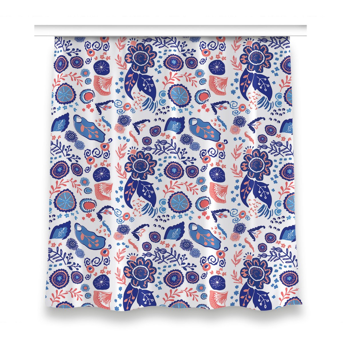 Zasłona na taśmę wzór 150x160 Abstrakcyjne kwiaty, Fabricsy