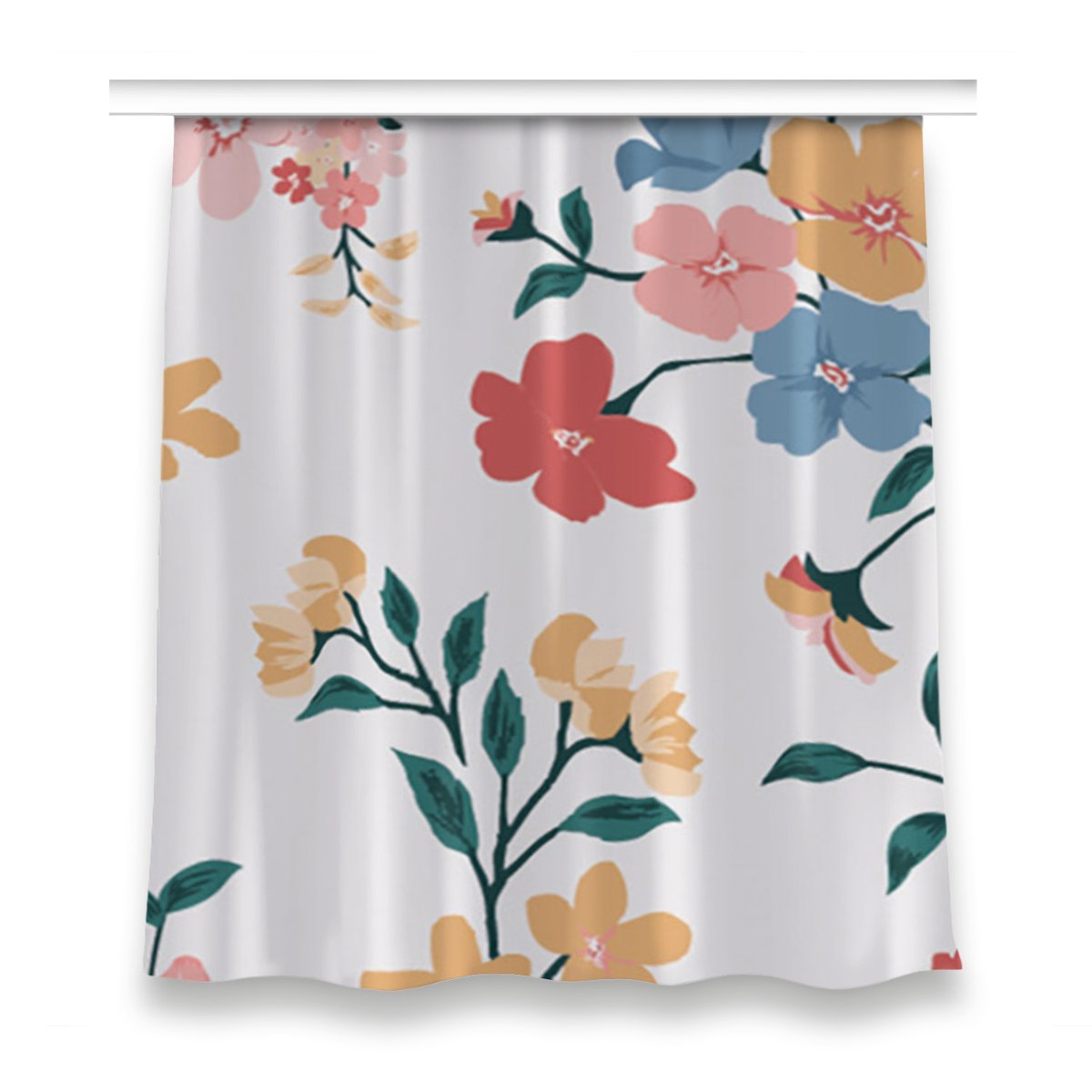 Zasłona z nadrukiem gotowa 150x160 Kolorowy kwiaty, Fabricsy