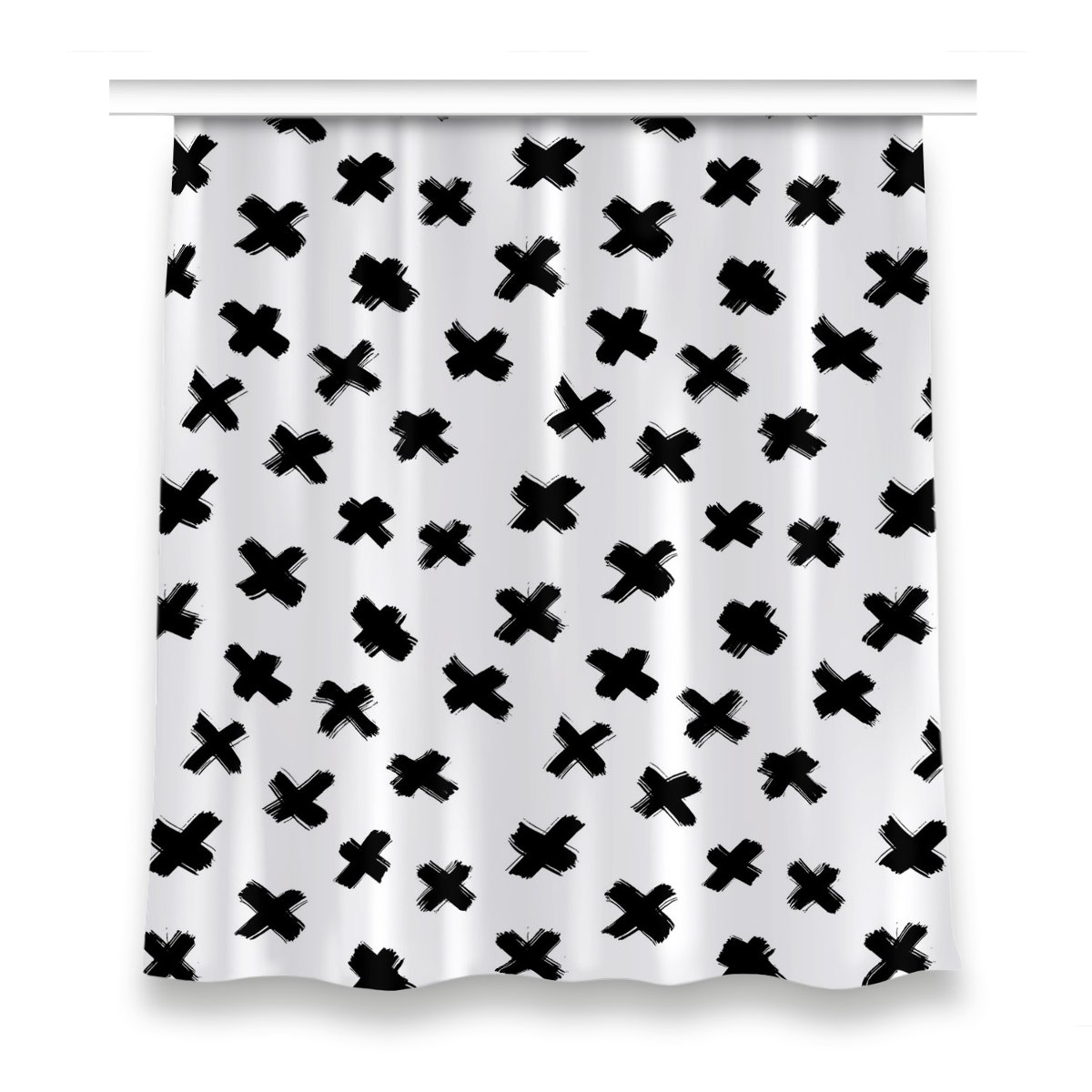 Zasłona do sypialni 150x160 X pociągnięcia pędzlem, Fabricsy