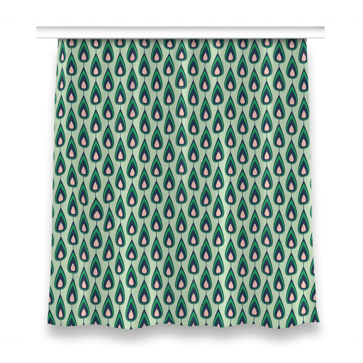 Zasłona gotowa do sypialni 150x160 Zielone łezki, Fabricsy