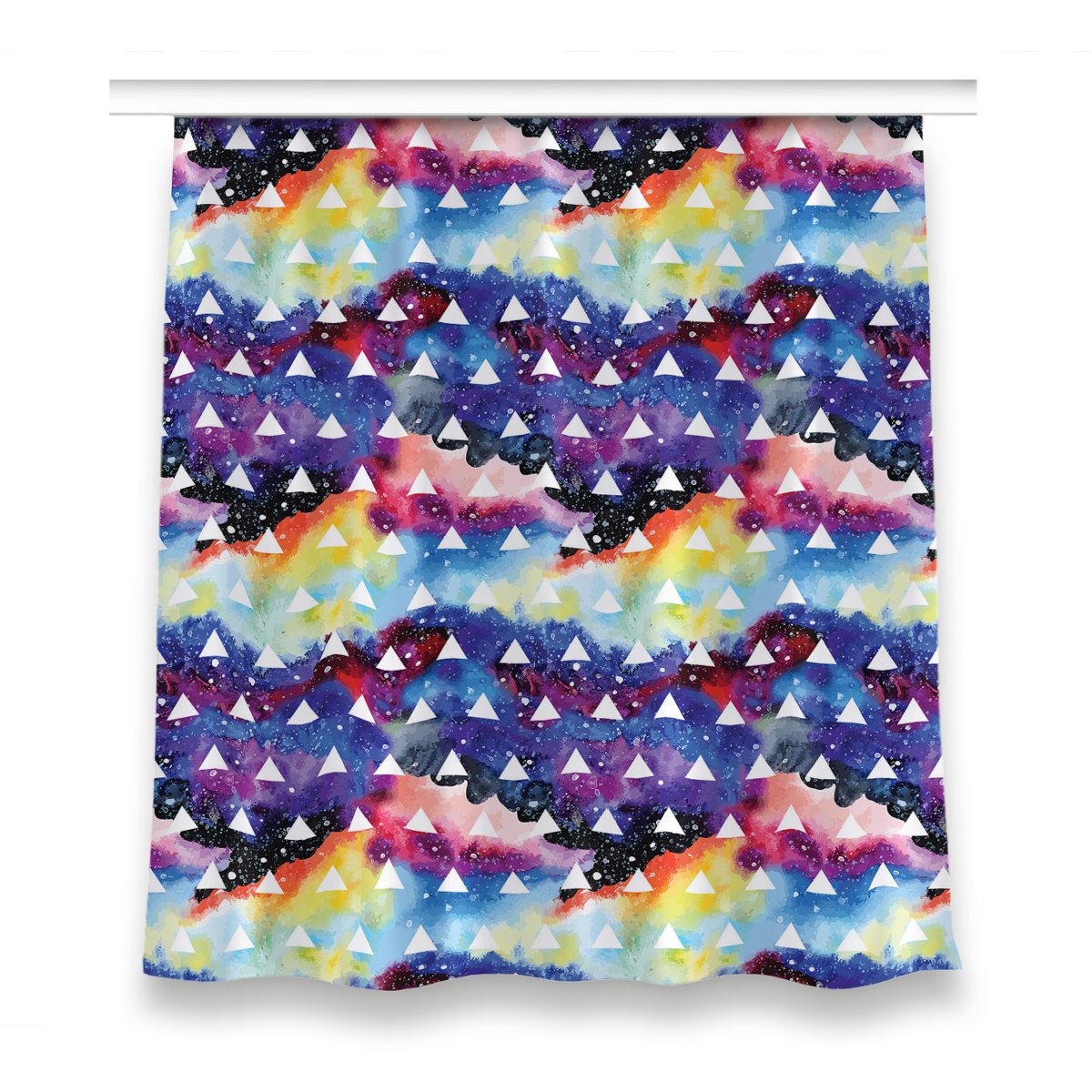 Zasłona na taśmę wzór 150x160 Kosmiczne trójkąty, Fabricsy