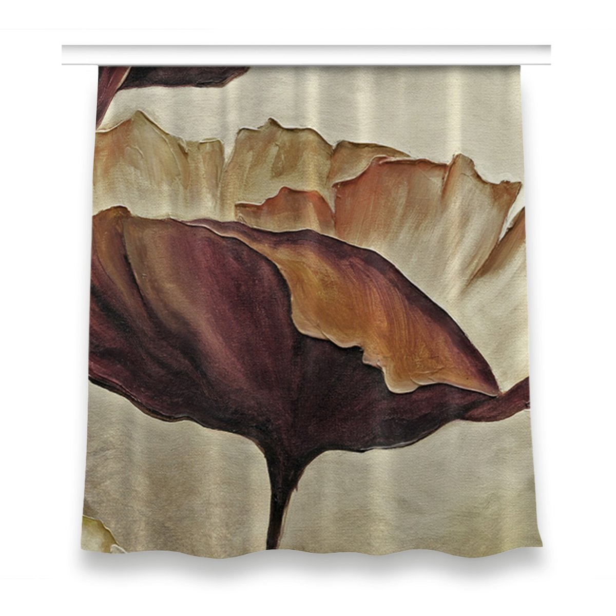 Zasłona na taśmę wzór 150x160 Malowanie duże maki, Fabricsy