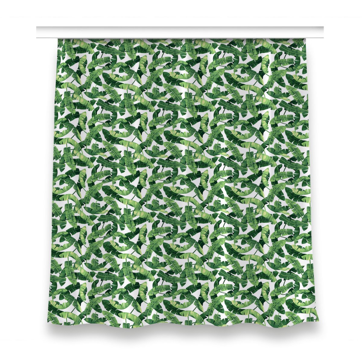 Zasłona na taśmę dekor 150x160 Liście tropikalne, Fabricsy