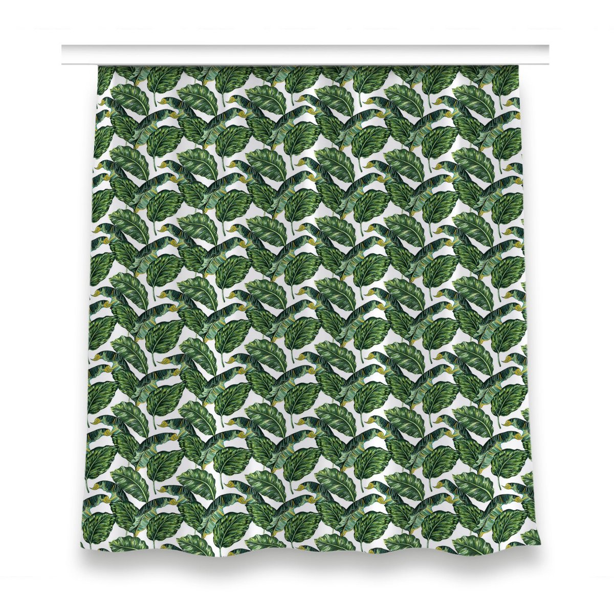 Zasłona klasyczna z grafiką dekor 150x160 Monstera, Fabricsy