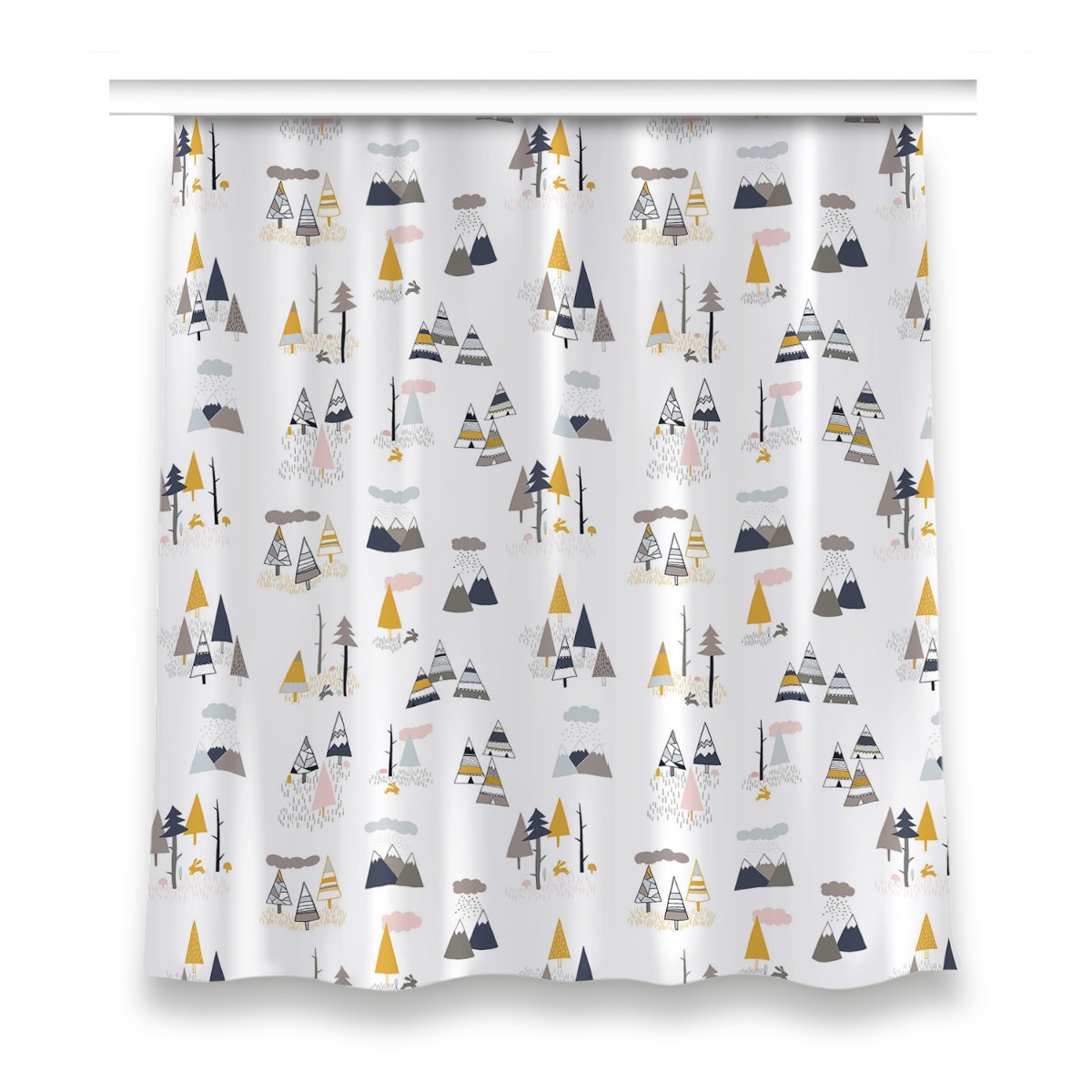 Zasłona wzór do sypialni 150x160 Rysowane drzewa, Fabricsy