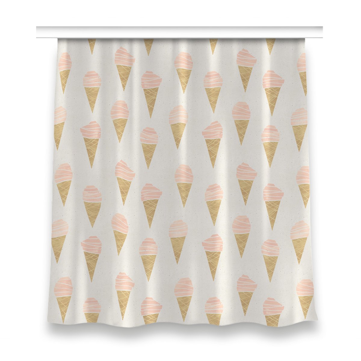 Zasłona na taśmę do pokoju 150x160 cm Różowe lody, Fabricsy