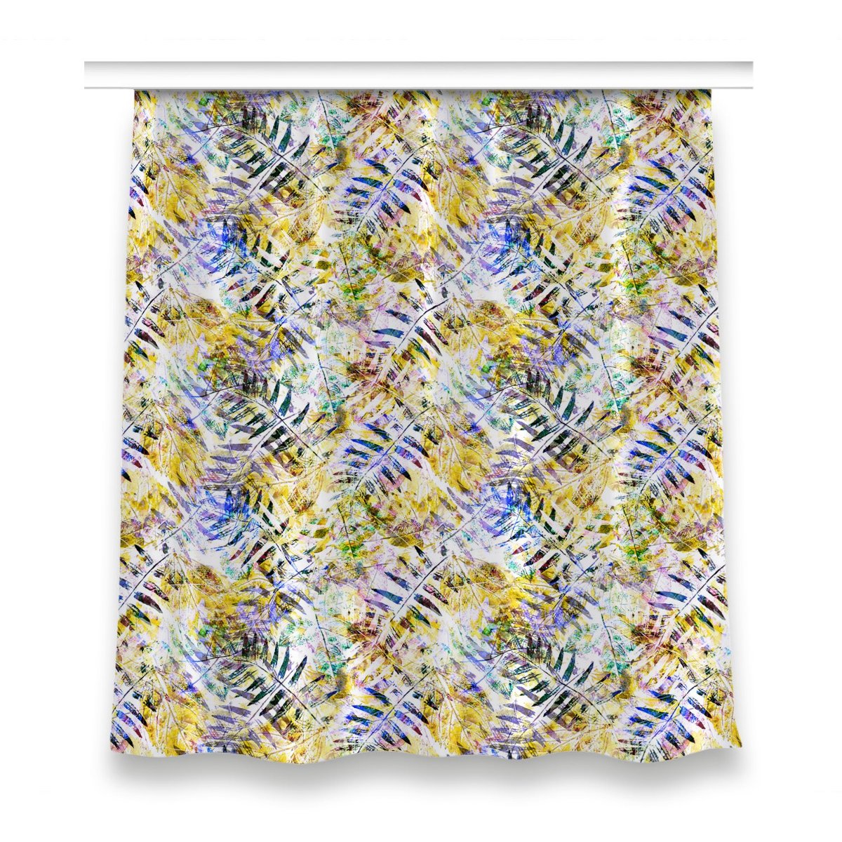 Zasłona klasyczna z grafiką 150x160 Złote liście, Fabricsy