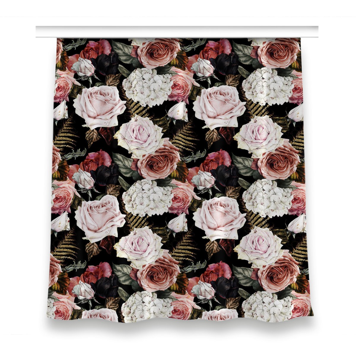 Zasłona wzór do sypialni 150x160 Barokowe kwiaty, Fabricsy