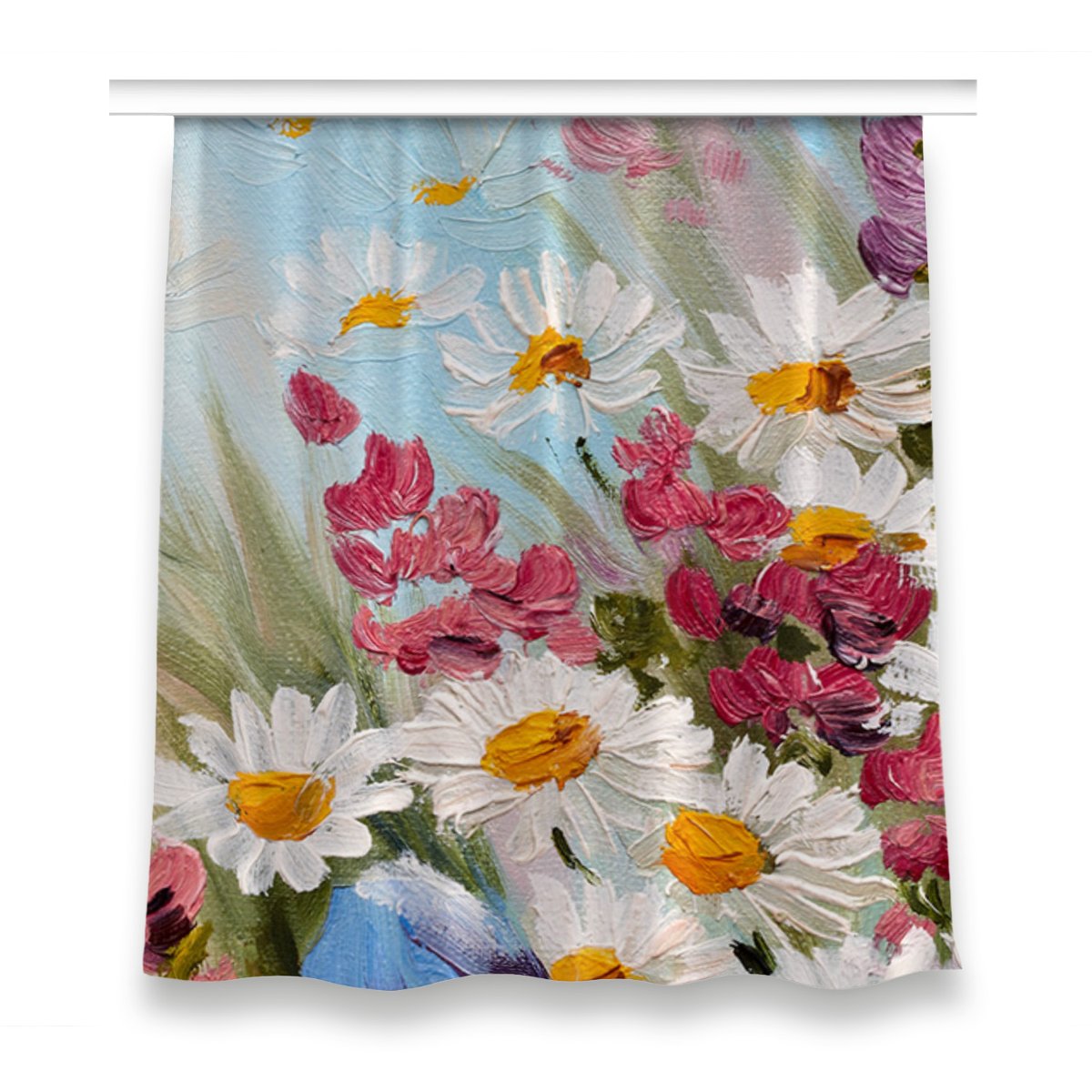 Zasłona klasyczna z grafiką 150x160 cm Polna łąka, Fabricsy