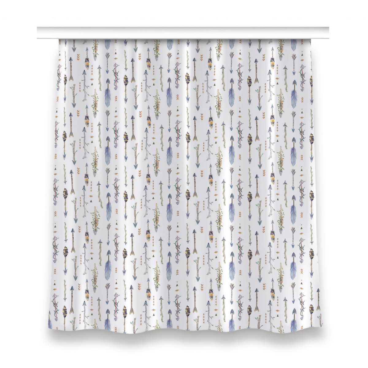 Zasłona na taśmę dekor wzór 150x160 Boho strzały, Fabricsy