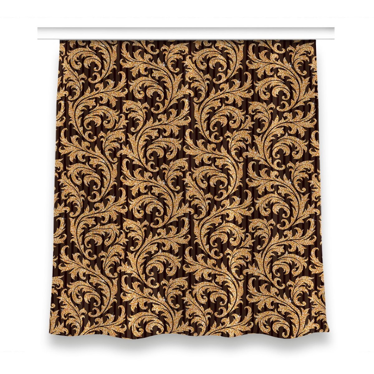 Zasłona do sypialni dekor 150x160 Liściasty wzór, Fabricsy