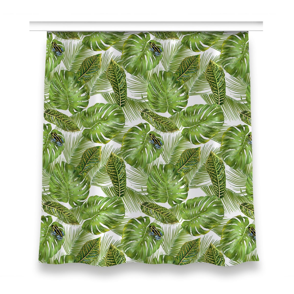 Zasłona do sypialni dekor 150x160 Żaba na liściu, Fabricsy