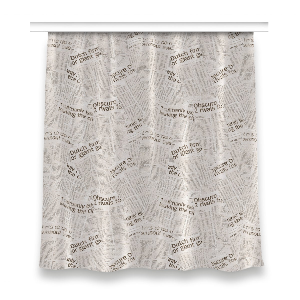 Zasłona do sypialni 150x160 Gazety w stylu vintage, Fabricsy