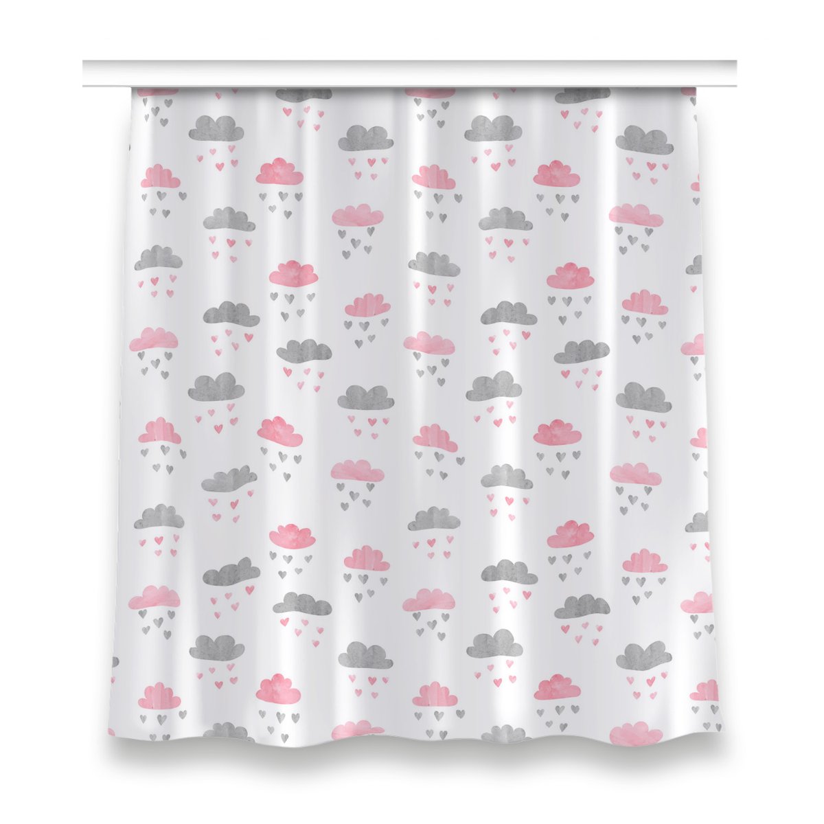 Zasłona dekor wzór 150x160 Minimalistyczne chmury, Fabricsy