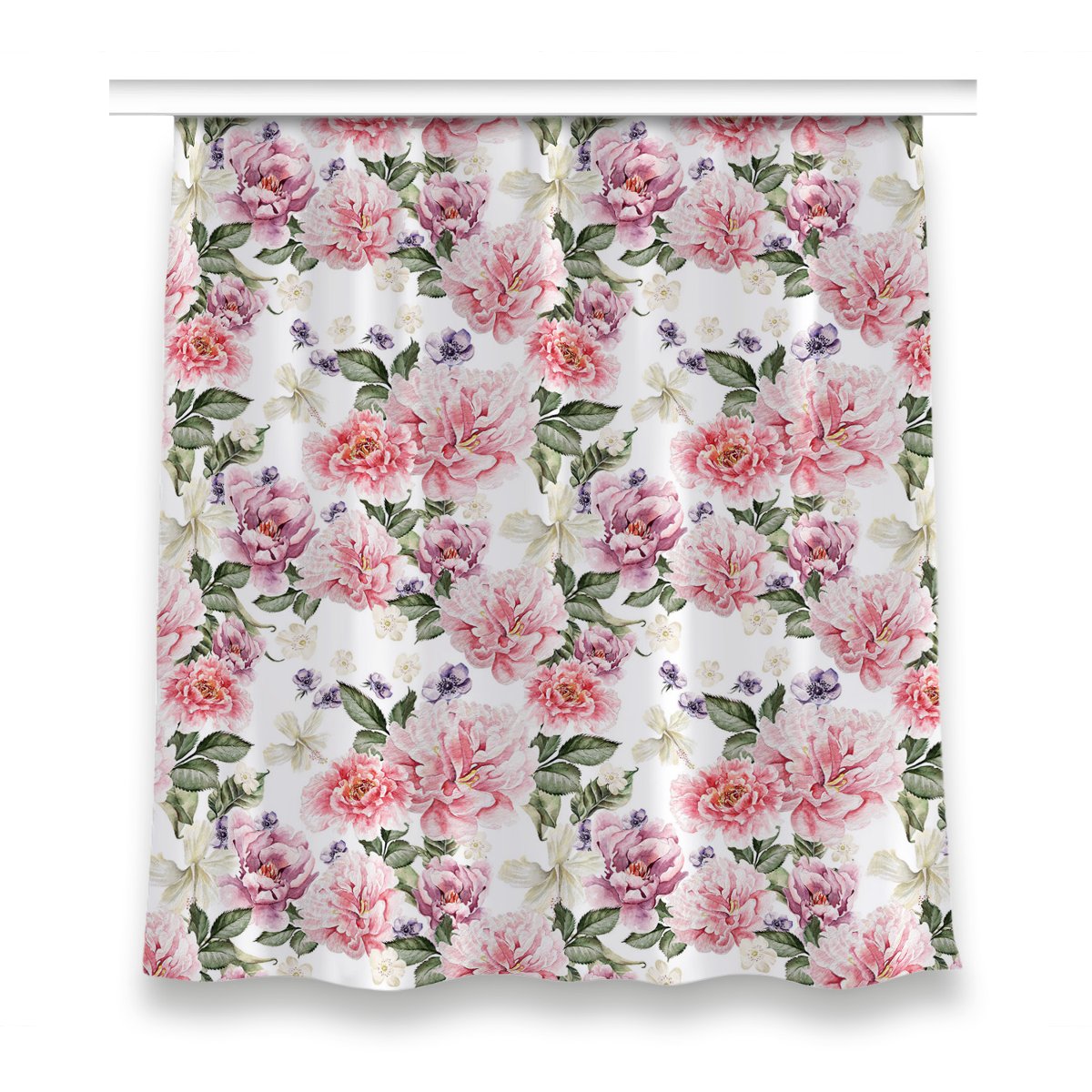 Zasłona z nadrukiem gotowa 150x160 Sztuka kwiaty, Fabricsy