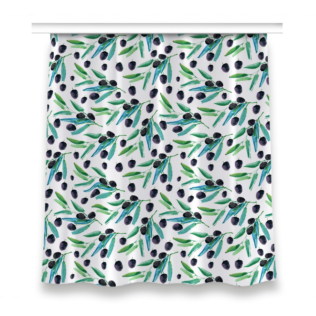 Zasłona na taśmę do sypialni dekor 150x160 Oliwki, Fabricsy
