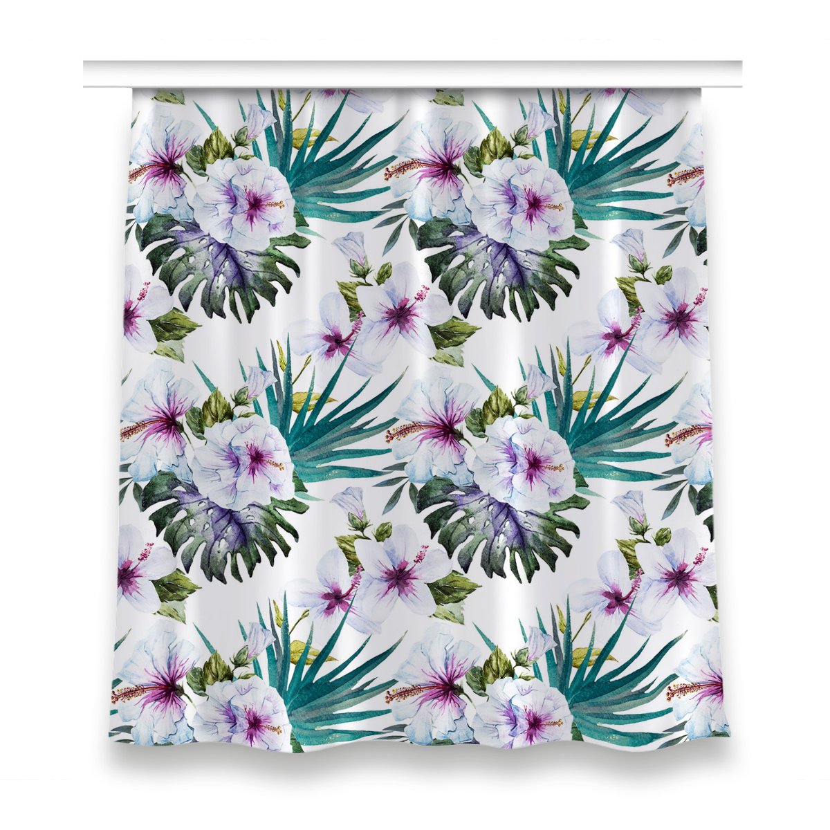 Zasłona na taśmę dekor 150x160 Tropikalna przyroda, Fabricsy