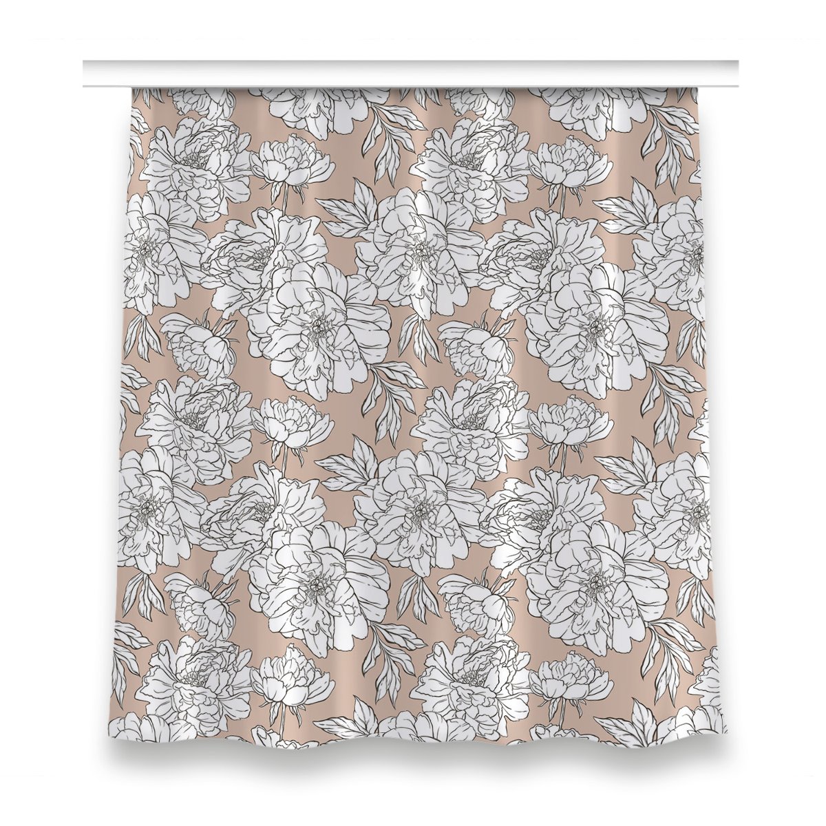 Zasłona gotowa wzór 150x160 cm Artystyczne kwiaty, Fabricsy