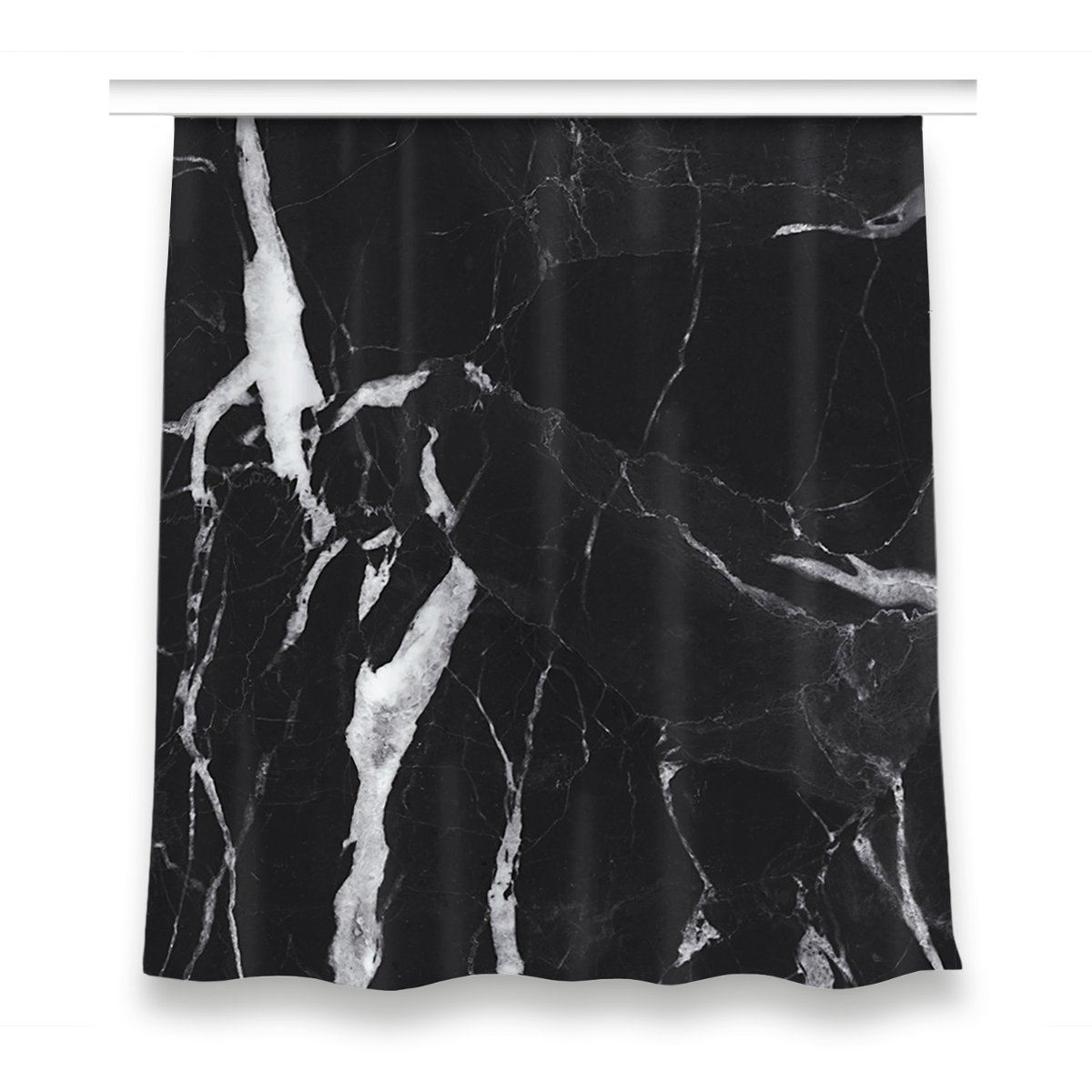 Zasłona do pokoju do salonu 150x160 Czarny marmur, Fabricsy