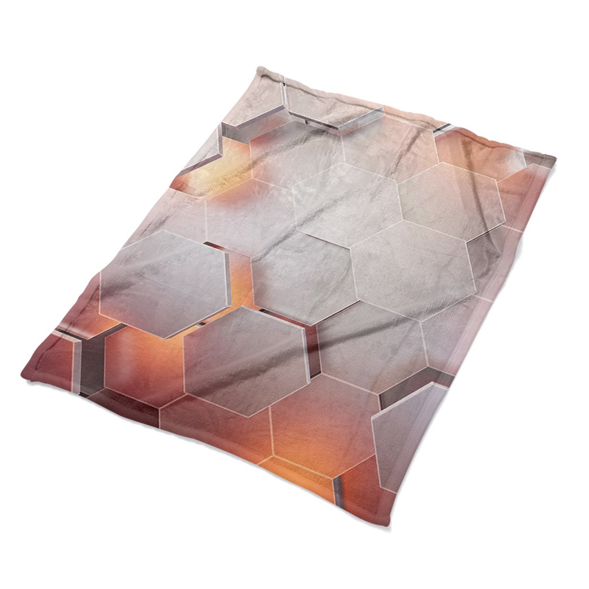 Koc na łóżko 100x135 dla dzieci Abstrakcja heksy, Fabricsy