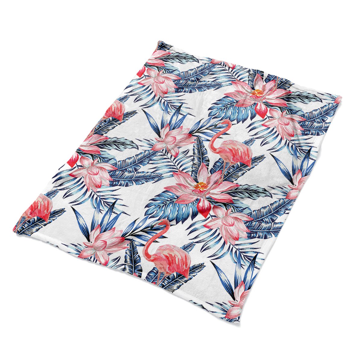 Pluszowe koce do mieszkania Malowany flaming eco, Fabricsy