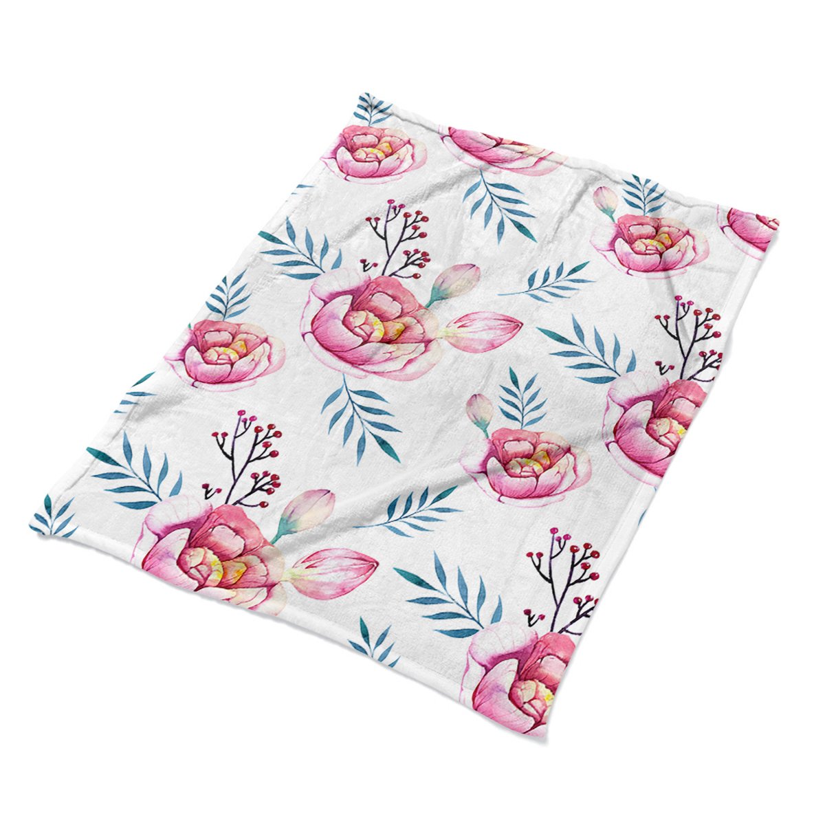Grafika koce na fotel 100x135 Kwiaty tkanina eko, Fabricsy