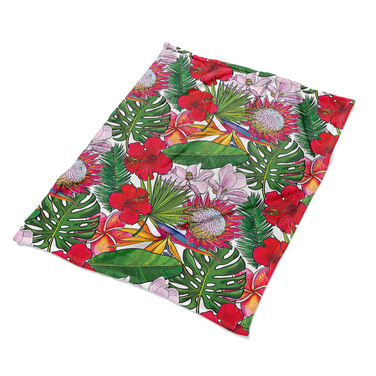 Tkanina koc na łóżko 100x135 Kolorowe kwiaty eko, Fabricsy