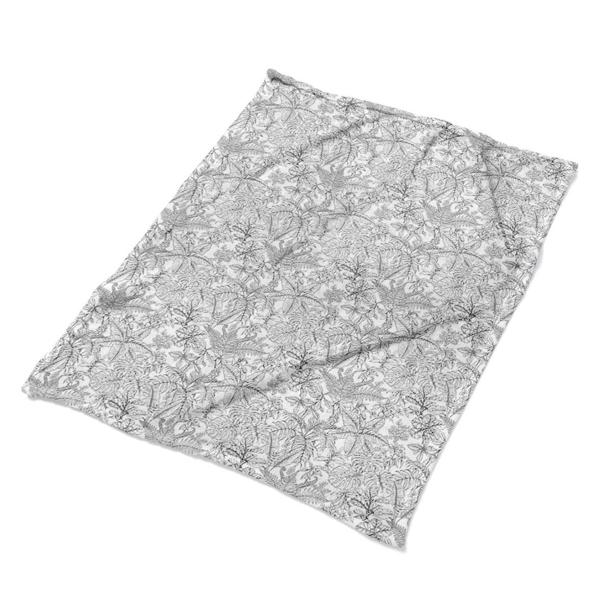 Nadruk koce na kanapę Rysowane liście nadruk eco, Fabricsy