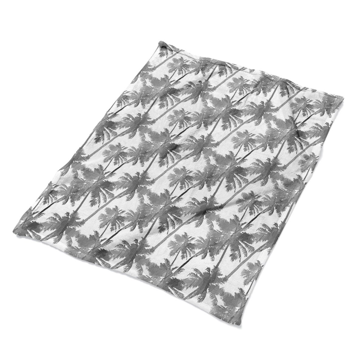 Kocyk pled narzuta modny Szare palmy ekologiczny, Fabricsy