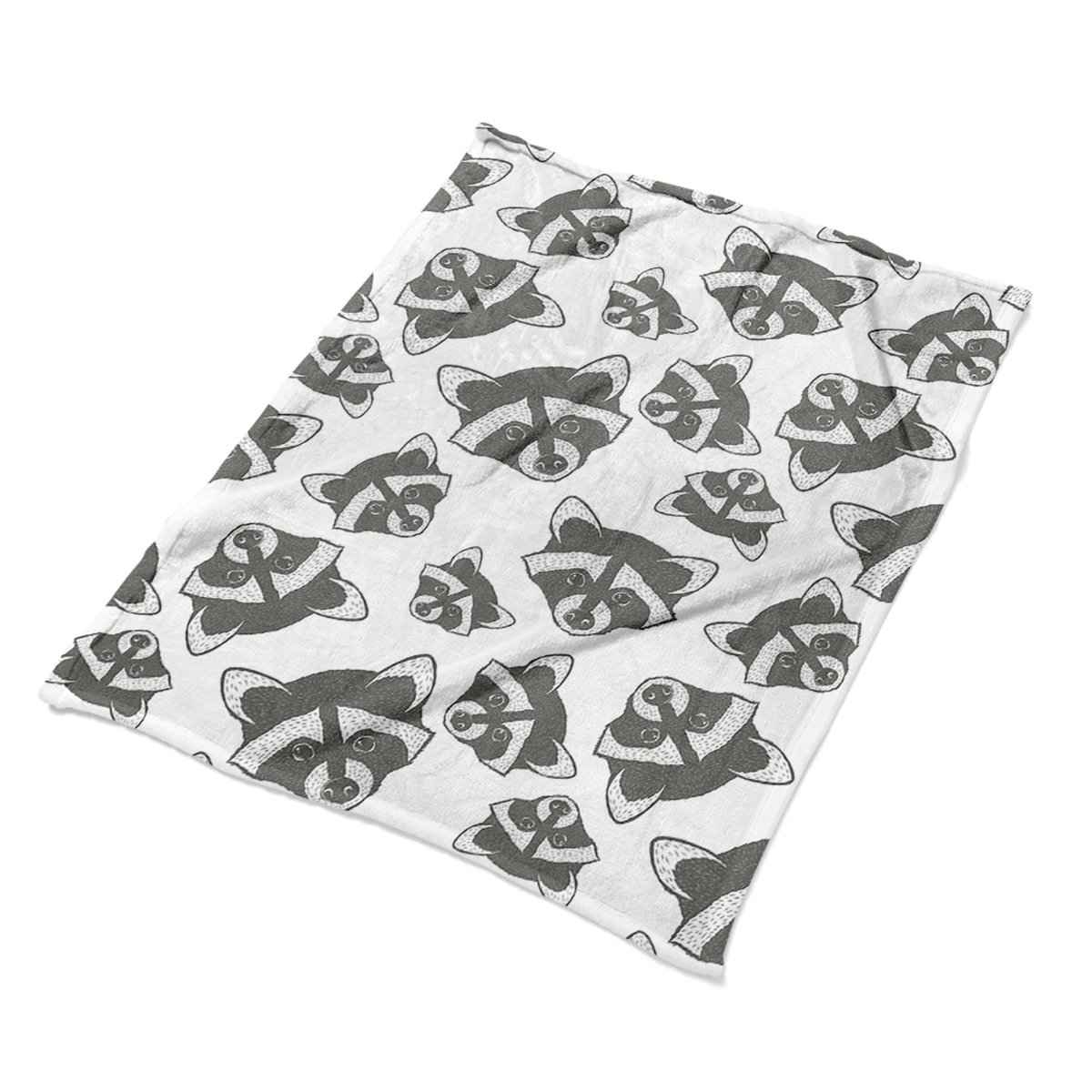 Tkanina koc na łóżko 100x135 Szop pracz dekoracja, Fabricsy