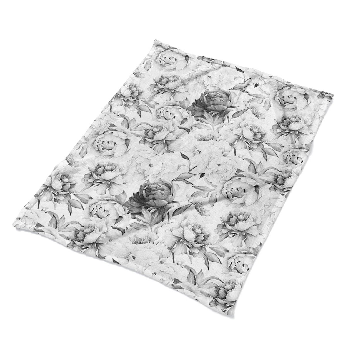 Modny Narzuta pluszowa pled Piwonie ozdobny wzory, Fabricsy