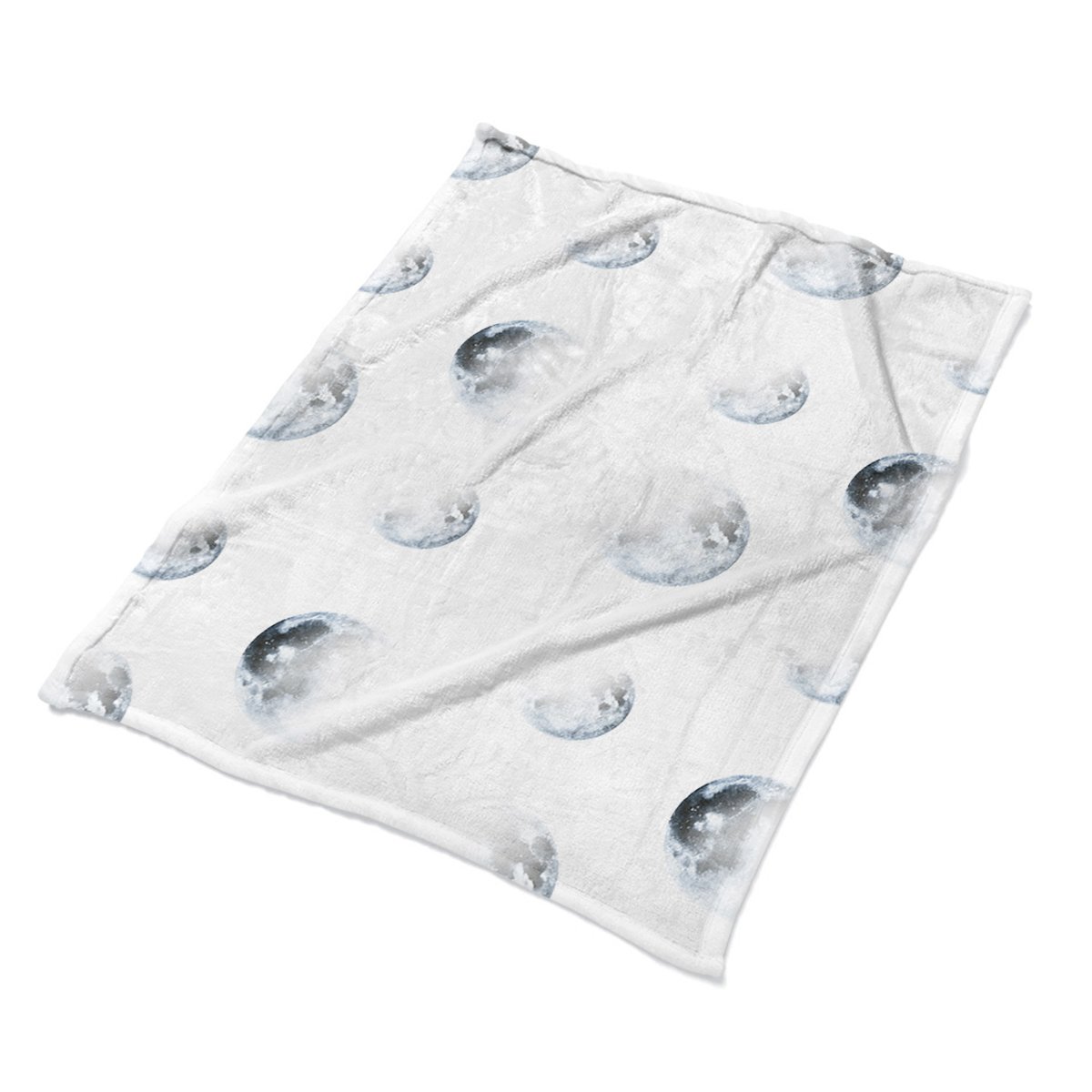 Koc na łóżko 100x135 kolorowy Obraz Księżyce wzór, Fabricsy