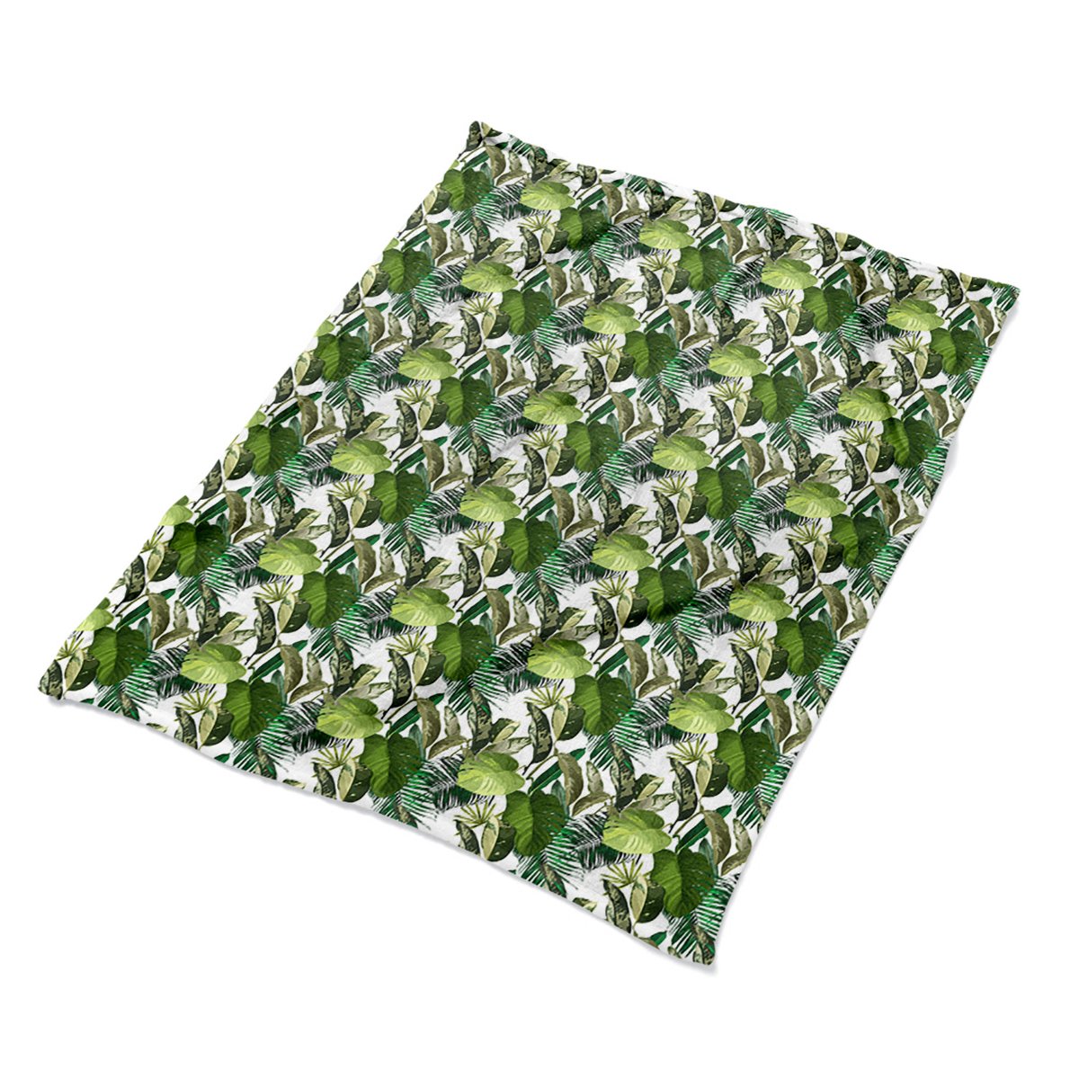 Kocyk pled narzuta do domu Tropikalny liście eco, Fabricsy